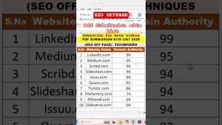PDF Submission Site List|SEO OFF PAGE TECHNIQUES #offpageseo #pdfsubmission #backlinkbuilding #pdf