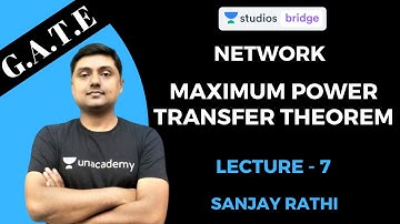 L7: Maximum Power Transfer Theorem | Network (Circuit Theory) for GATE 2020 | Sanjay Rathi