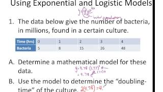 Exponential and Logistic Models with Data using TI-Nspire