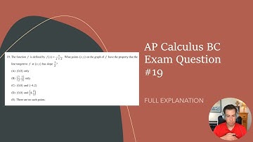 OFFICIAL Calculus BC Practice AP Exam Question #19