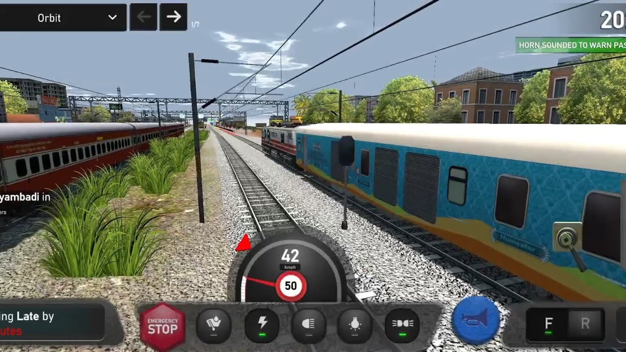 Hamsafar Express Full Journey in Indian Train Simulator - Honking, Signals & Railway Fun!"