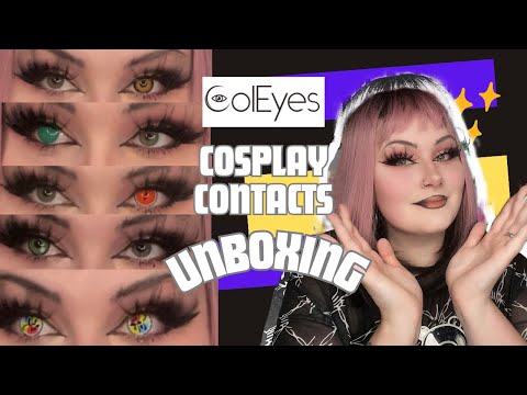COLEYES Cosplay Contact Lenses Unboxing! | Demon Slayer STUNNING Dark Eye Coverage