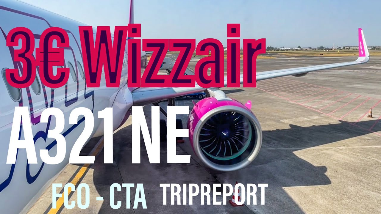 TRIPREPORT - Wizzair - Airbus A321NEO - Economy - 🇮🇹 Rome (FCO) to Catania (CTA)