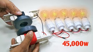 45000W 220V Free Electricity Energy Generator Use 2 Light Ballast Permanent Magnet And Copper Wire