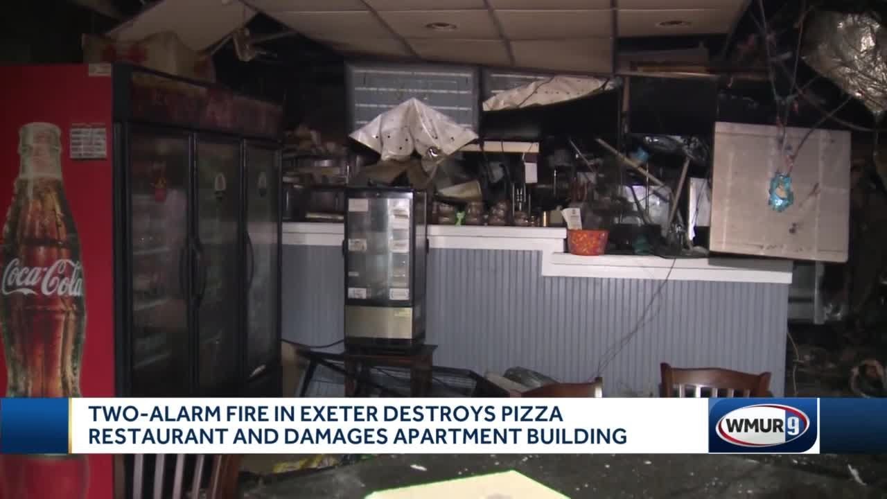 2-alarm fire in Exeter destroys pizza restaurant, damages apartment building