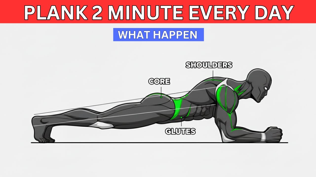 Что произойдет, если вы будете делать планку по 2 минуты каждый день?