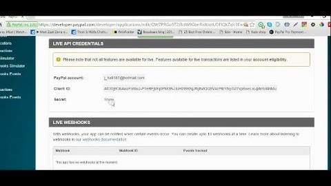 Get client ID and secret key form paypal  tutorial..!
