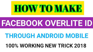 How To Make Overlite / Overload Facebook Id | Overlite Fb Id On Android In Hindi 2018
