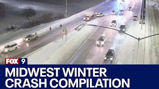 Midwest winter crash compilation