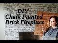 DIY Chalk Painted Brick Fireplace French Country Farmhouse Style
