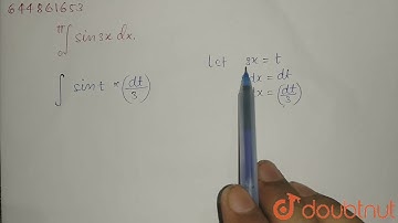 int_(0)^(pi) sin 3x dx | 12 | INTEGRATION | MATHS | NAGEEN PRAKASHAN ENGLISH | Doubtnut