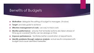 UNDERSTANDING BUDGETS - A LEVEL BUSINESS  STUDIES
