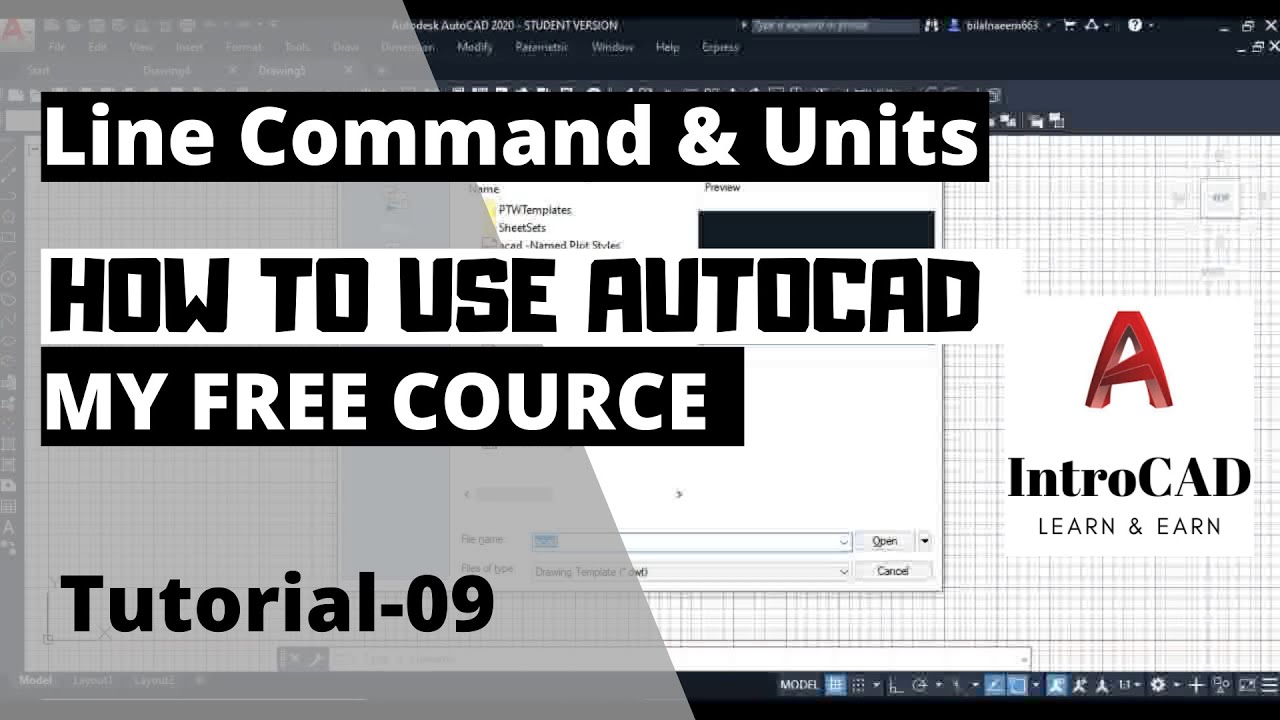 Line Command & Units | AutoCAD 2020 Tutorial In Urdu | Tutorial 09 ...