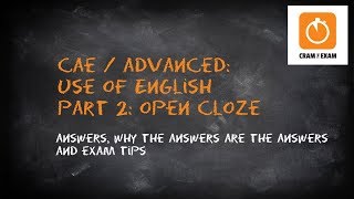 CAE / Advanced Use of English part 2: Open Cloze (flo-joe.co.uk)