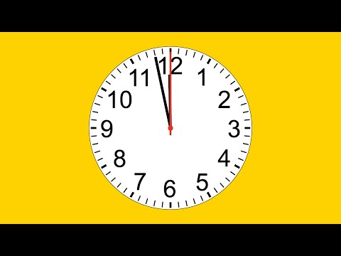 2 MIN   TIMER & ALARME   1080p   analog clock   BACKGROUND YELLOW  SIMPLE CLOCK
