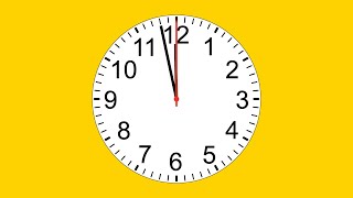 2 MIN   TIMER & ALARME   1080p   analog clock   BACKGROUND YELLOW  SIMPLE CLOCK