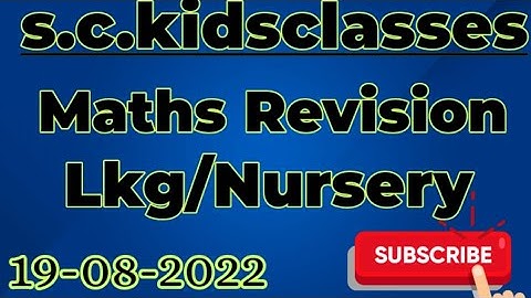 Maths Revision For Lkg/Nursery||@sckidsclasses