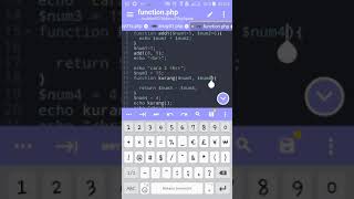 Tutorial function php scope dan global di hp Android