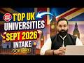 Top UK Universities for September 2026 Intake | Apply Now &amp; Rank #1million