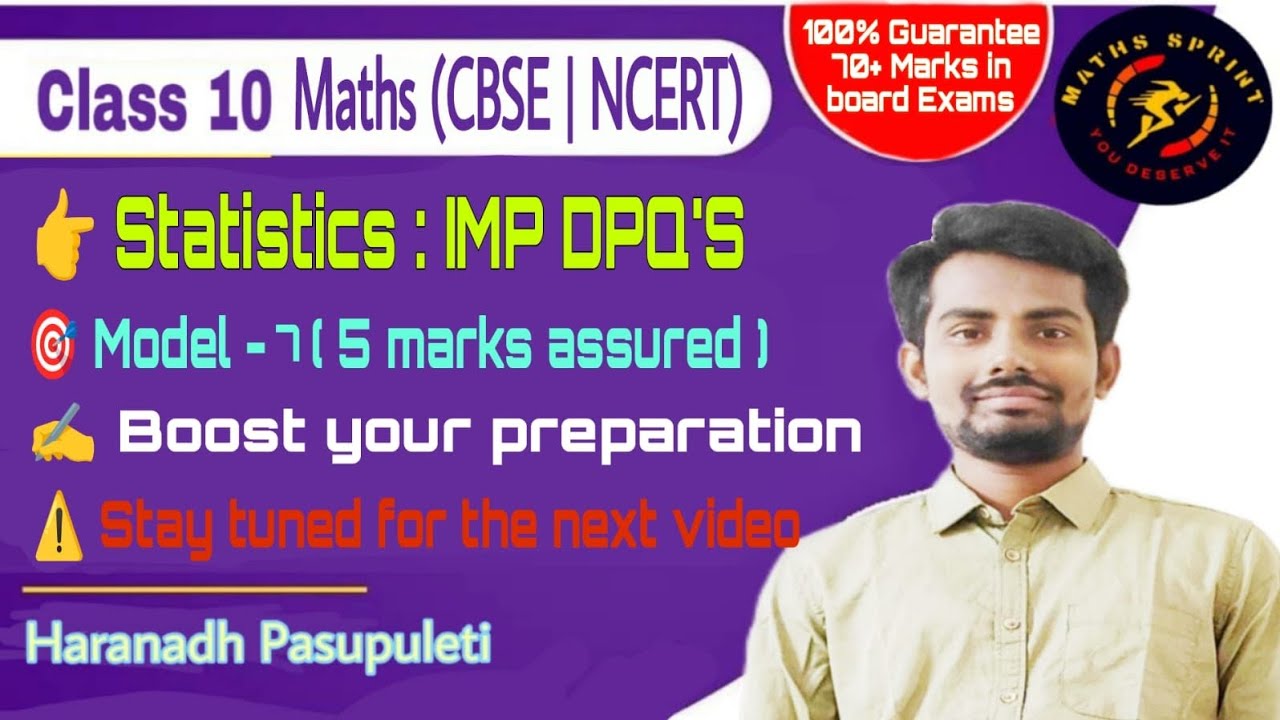 Class 10 Maths : Statistics model - 7 Less than or more than series ...