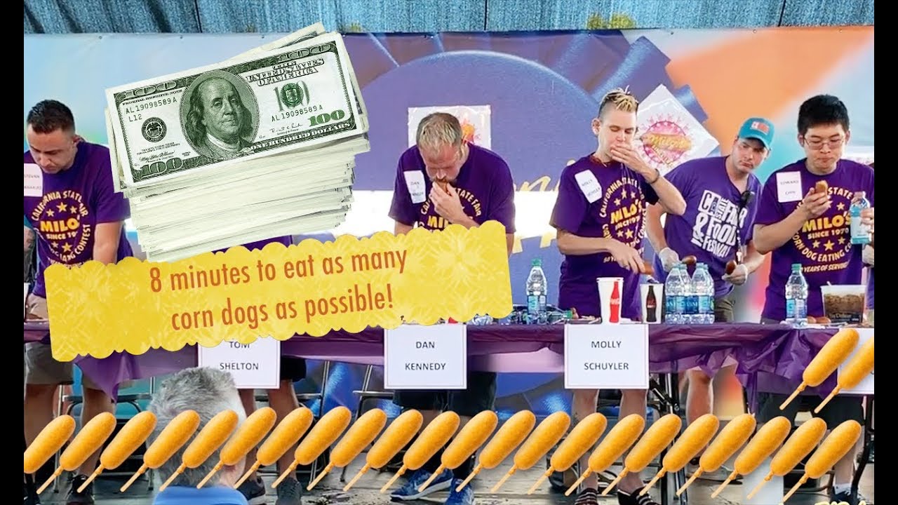 6,100 Corn Dog Eating Contest 2019! YouTube