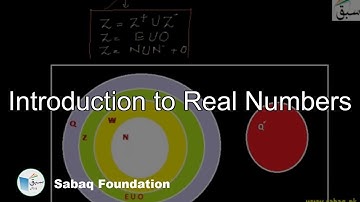 Introduction to Real Numbers, Math Lecture | Sabaq.pk