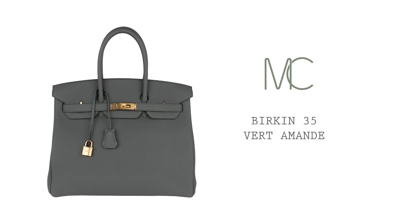 Hermes Birkin 25 Bag Vert Rousseau Togo Gold Hardware