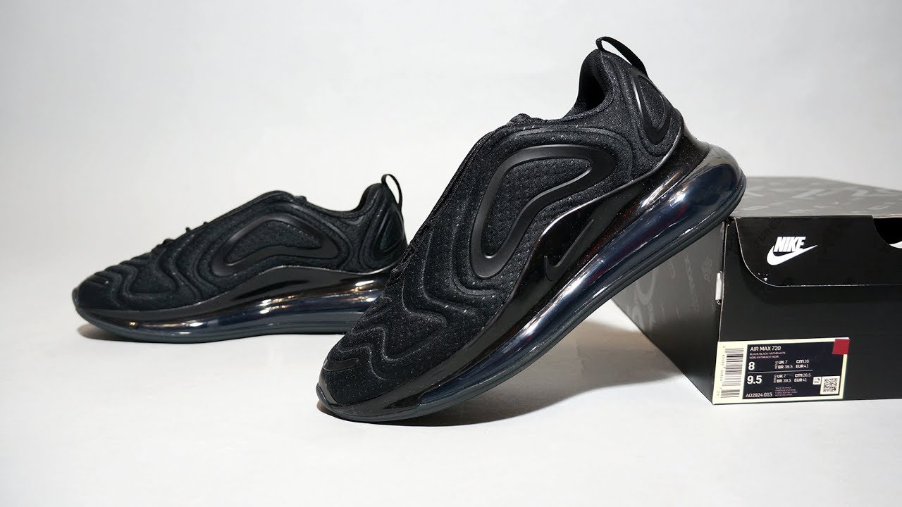 Nike Air Max 720 Black AO2924-015 - YouTube