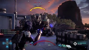 Asari Adept with Shield-Powered Lance Gold Solo (Mass Effect Andromeda)