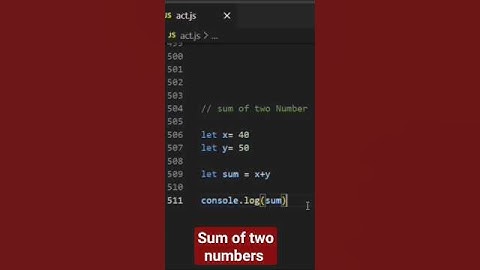 Sum of two numbers program in javascript| javascript | #javascript #javascriptengineer