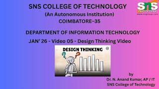 Design Thinking Video | Machine Learning | SNS Institutions