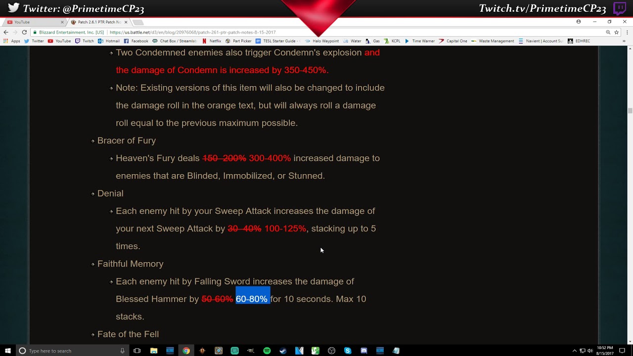 Diablo 3 PTR Patch 2.6.1 Notes! Buffs for Everyone!