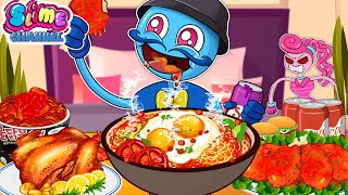 Mukbang Cartoon Fried Chicken, Fire Noodles \& Burger | Delicious Poppy Playtime vs Animation ASMR