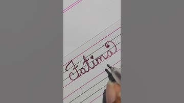 Fatima💕 name calligraphy|Improve handwriting|Cursive writing|#shorts #calligraphy #handwriting