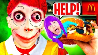 LANKYBOX'S SISTERS ORDER A CURSED HAPPY MEAL AT 3AM!? (EVIL LANKYBOX TOY ATTACKED US!)