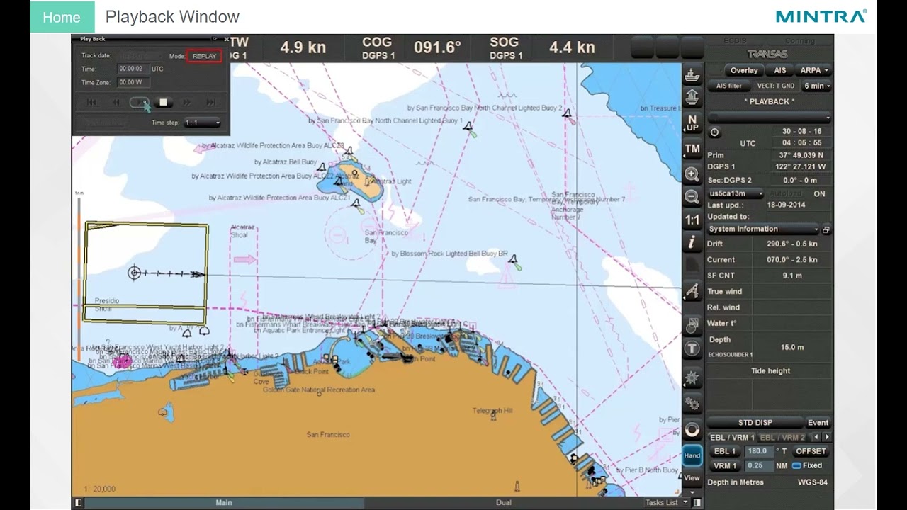 Wärtsilä NaviSailor 4000 by Transas - Playback