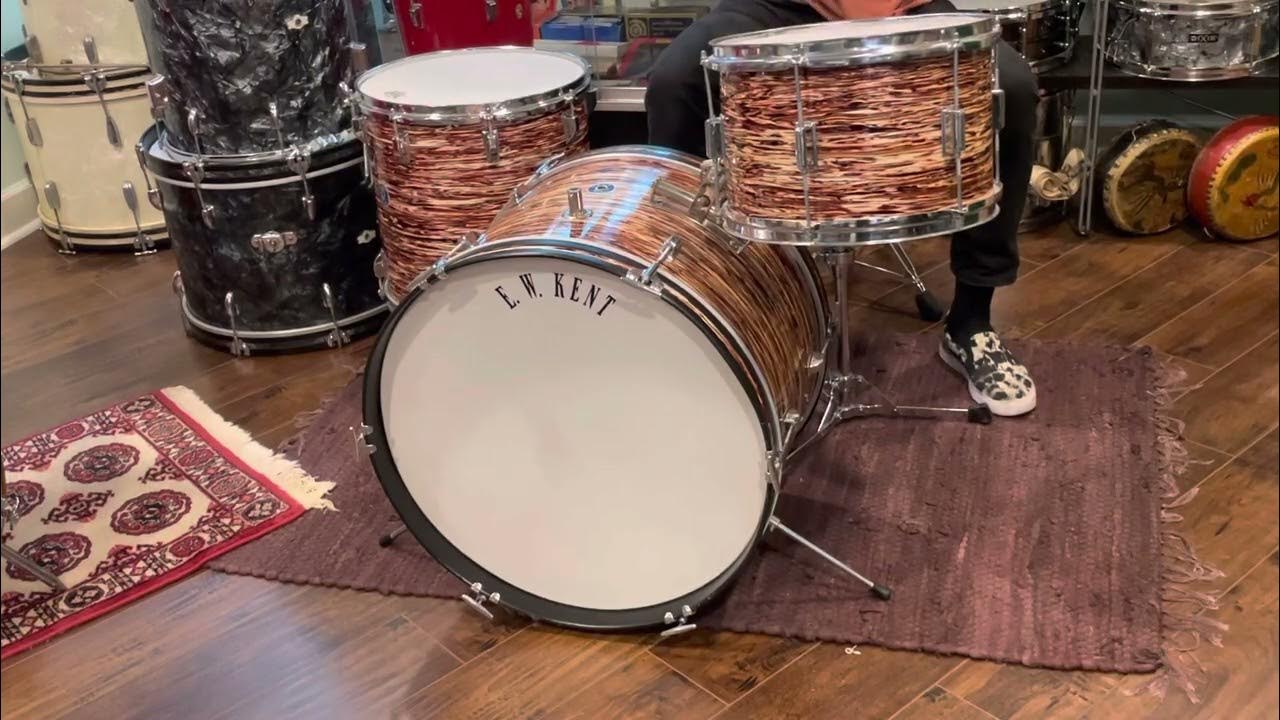 Vintage Kent Drum Set Raspberry Swirl 22/13/15/5x14 YouTube