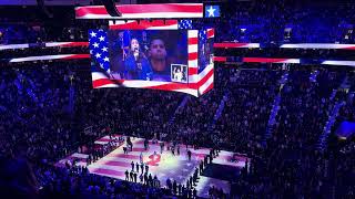 National Anthem in the Wells Fargo Center Philadelphia - Knicks vs. Sixers