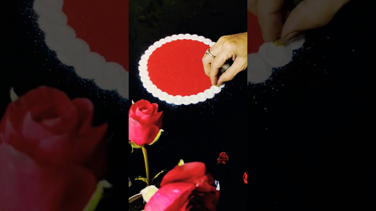 Rose day 2023 special rangoli 