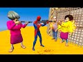 Scary Teacher 3d - Spiderman vs Miss&#39;T. Shoot Gun Battle Episode - Game Animation