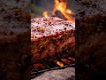 Juicy Beef Ribs Cooked Over Fire #cooking #outdoor #ai