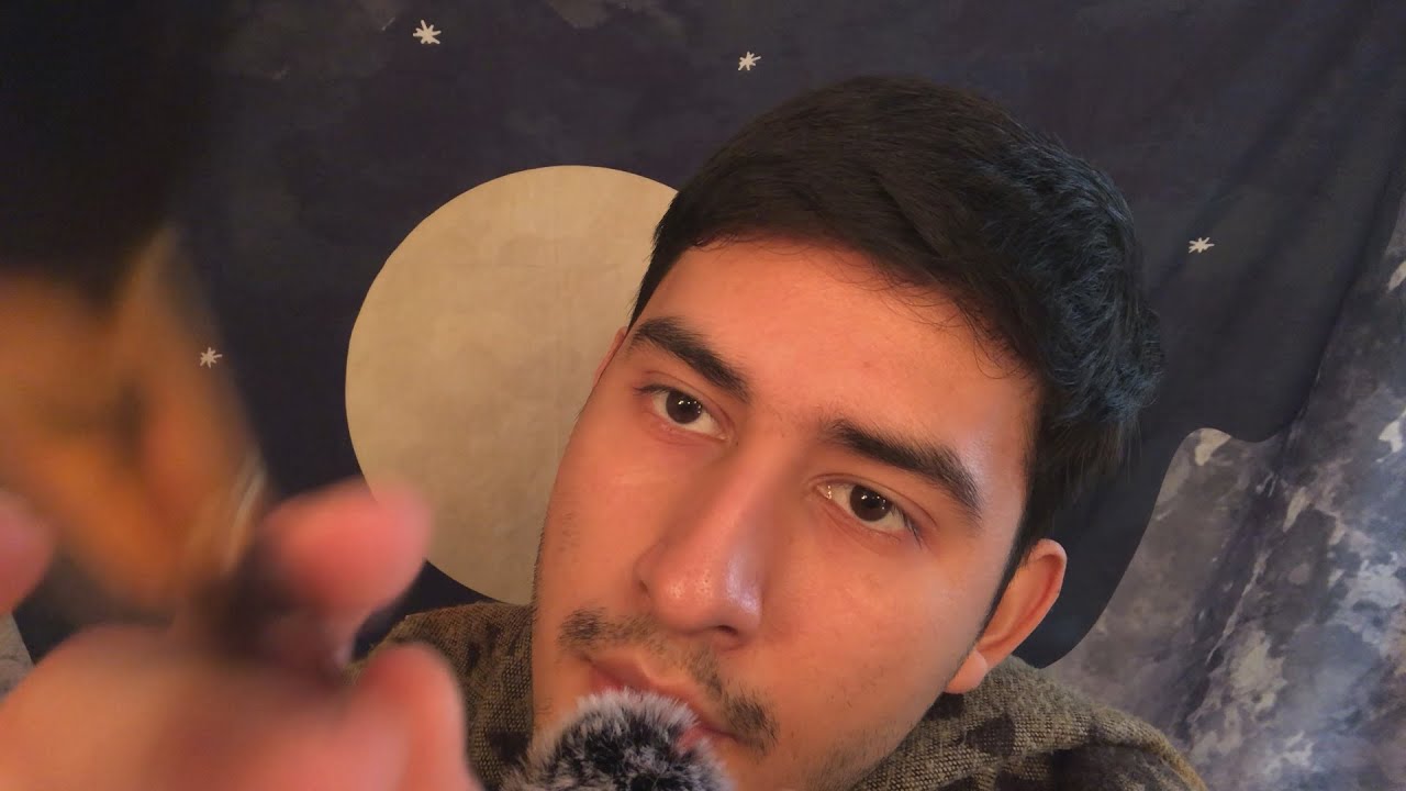 ASMR Lo-Fi | Wet Mouth Sounds With Face Brushing (Tingly)