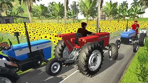 JCB 3dx Eco Loading Mud Mahindra 275, Swaraj 744xt, Eicher 485 John Deere Tractor with Trolley 🛒 🚎