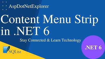 Content Menu Strip in .NET 6 Windows Forms | ContentMenuStrip | MenuStrip | ToolStripMenuItem