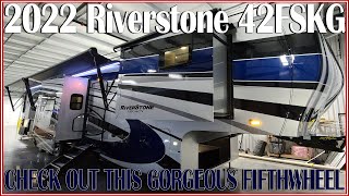 Luxury Front Kitchen Fifth Wheel 2022 Riverstone 42FSKG Toy Hauler by Forestriver @ Couchs RV Nation