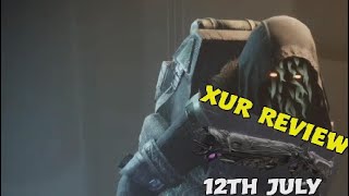 Destiny 2 Xur Review 12th July