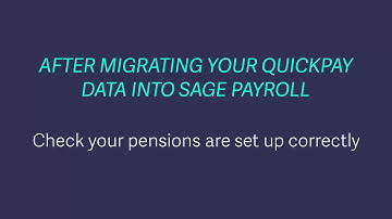 Quickpay to Sage Payroll post-migration task 6
