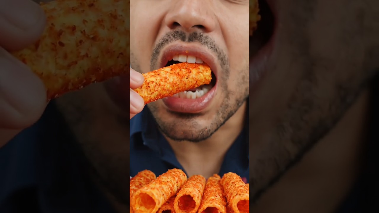 Rolled Tacos ASMR 🌶️ | Extreme Crunchy Eating Sounds | Close-Up Spicy Chips