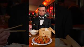 Wait, did Abraham Lincoln just eat orange chicken? (Sora AI) #ai #sora #short