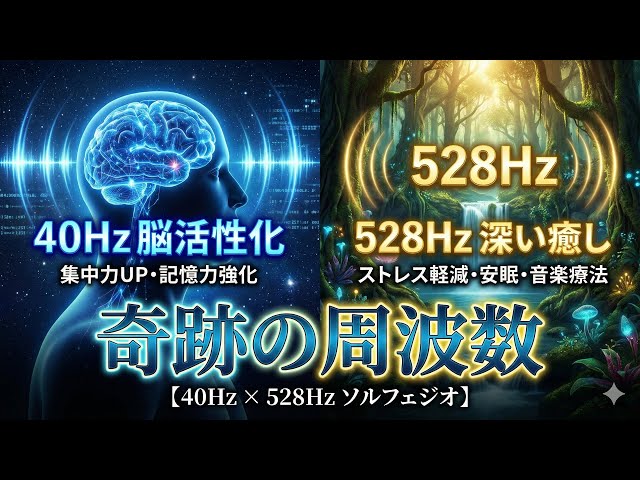 サウンドセラピ－ 528 Hzヒーリングパイプ エネルギーバー 🎧40Hz+